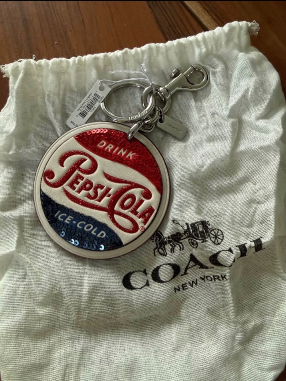 Coach Pepsi-Cola Collab Leather Bag Charm